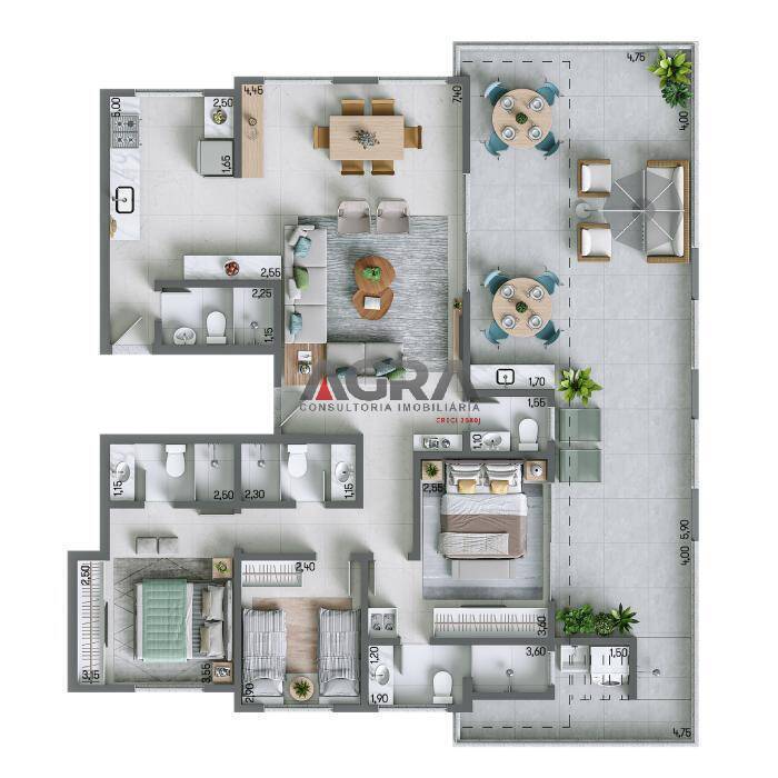 Apartamento à venda com 3 quartos, 142m² - Foto 16